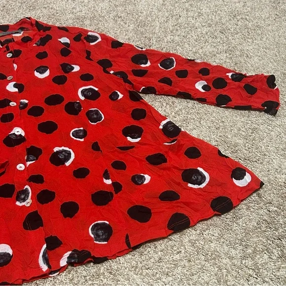 Chalet et Ceci Jacket McKenna Red Polka Dot - Picture 5 of 15